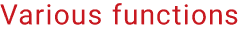 Various functions