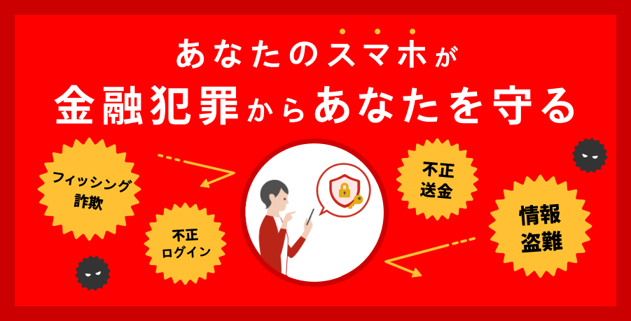 フィッシング 詐欺,不正ログイン,不正送金,情報盗難 あなたのスマホが金融犯罪からあなたを守る